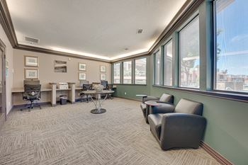 Conference room with a table